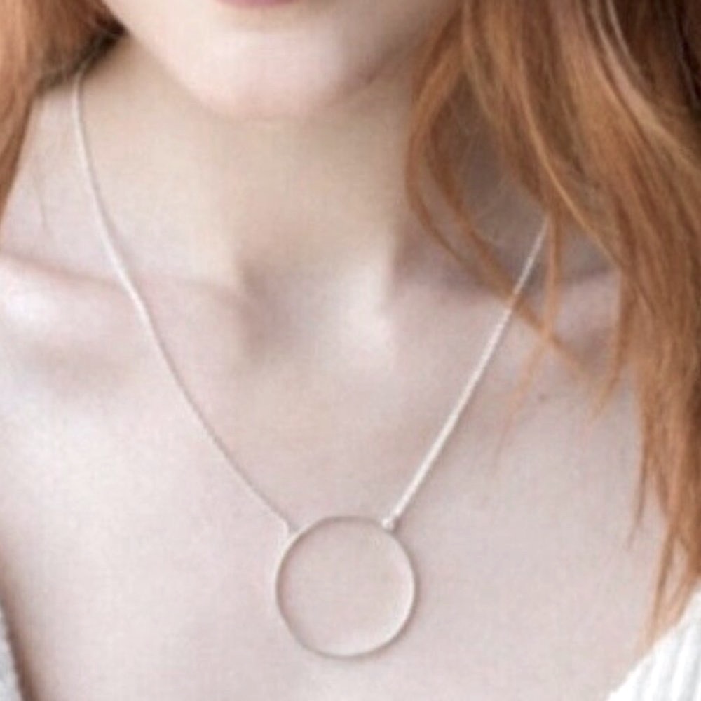 ✨ Lele Sadoughi Open Circle Pendant Necklace — Modern Minimalist Elegance ✨
